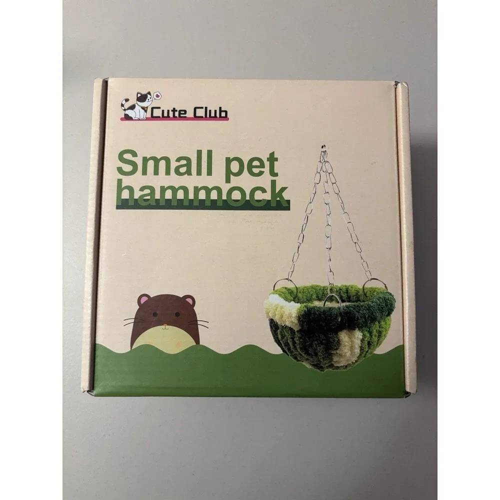Cute Club Small Pet Hammock Green Plush